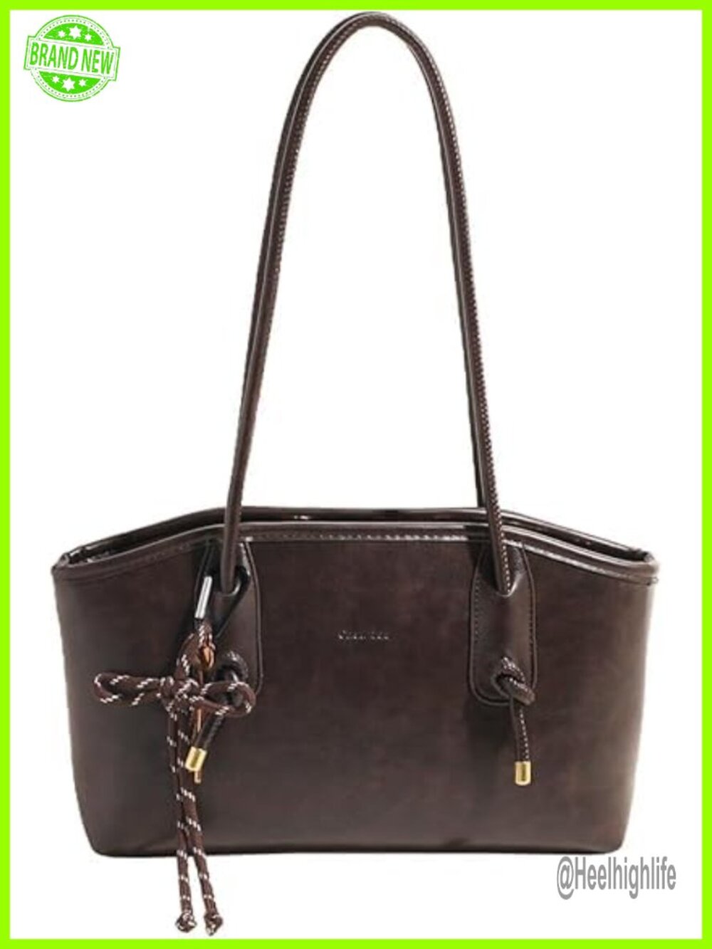 Y2K Hobo Shoulder Bag Faux Leather Top Handle Retro Purse